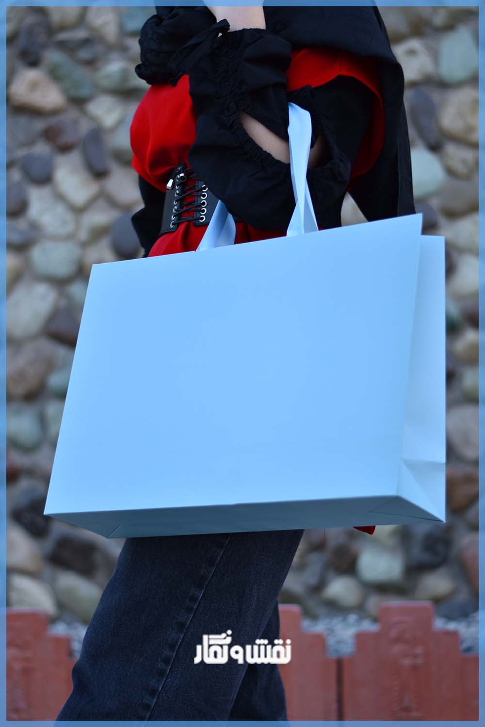 ساک دستی اماده فانتزی ابی فیروزه ای